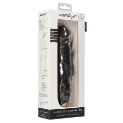 Shots Toys Gode vibrant Realistic 20  x 5cm Noir